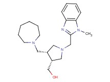 {(3R*,4R*)-4-(azepan-1-ylmethyl)-1-[(1-methyl-1H-benzimidazol-2-yl)methyl]pyrrolidin-3-yl}methanol