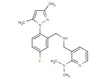 3-({[2-(3,5-dimethyl-1H-pyrazol-1-yl)-5-fluorobenzyl]amino}methyl)-N,N-dimethyl-2-pyridinamine