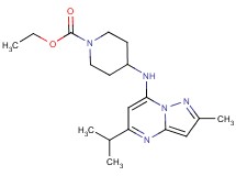 ethyl 4-[(5-isopropyl-2-methylpyrazolo[1,5-a]pyrimidin-7-yl)amino]-1-piperidinecarboxylate