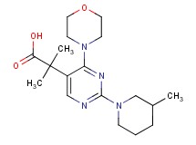 2-methyl-2-[2-(3-methylpiperidin-1-yl)-4-morpholin-4-ylpyrimidin-5-yl]propanoic acid