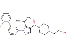 2-[4-({1-[4-(2-fluorophenyl)-2-pyrimidinyl]-5-isopropyl-1H-pyrazol-4-yl}carbonyl)-1-piperazinyl]ethanol