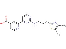 2-(2-{[3-(4,5-dimethyl-1,3-thiazol-2-yl)propyl]amino}pyrimidin-4-yl)isonicotinic acid