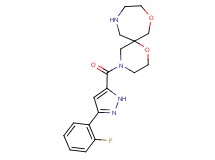 4-{[3-(2-fluorophenyl)-1H-pyrazol-5-yl]carbonyl}-1,8-dioxa-4,11-diazaspiro[5.6]dodecane