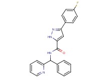 3-(4-fluorophenyl)-N-[phenyl(2-pyridinyl)methyl]-1H-pyrazole-5-carboxamide