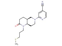 2-[(4aS*,8aR*)-1-[3-(methylthio)propyl]-2-oxooctahydro-1,6-naphthyridin-6(2H)-yl]isonicotinonitrile