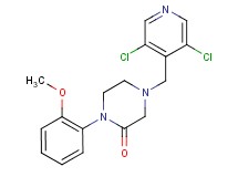 4-[(3,5-dichloro-4-pyridinyl)methyl]-1-(2-methoxyphenyl)-2-piperazinone