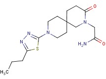 2-[3-oxo-9-(5-propyl-1,3,4-thiadiazol-2-yl)-2,9-diazaspiro[5.5]undec-2-yl]acetamide