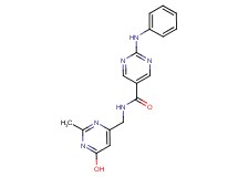2-anilino-N-[(6-hydroxy-2-methyl-4-pyrimidinyl)methyl]-5-pyrimidinecarboxamide