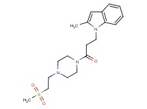 2-methyl-1-(3-{4-[2-(methylsulfonyl)ethyl]piperazin-1-yl}-3-oxopropyl)-1H-indole