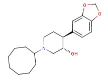 (3S*,4S*)-4-(1,3-benzodioxol-5-yl)-1-cyclooctylpiperidin-3-ol