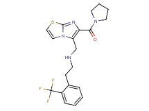 N-{[6-(1-pyrrolidinylcarbonyl)imidazo[2,1-b][1,3]thiazol-5-yl]methyl}-2-[2-(trifluoromethyl)phenyl]ethanamine