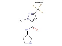 1-methyl-N-[(3R)-pyrrolidin-3-yl]-3-(trifluoromethyl)-1H-pyrazole-5-carboxamide