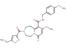 3-[(5-ethyl-3-isoxazolyl)carbonyl]-9-methoxy-N-(4-methoxybenzyl)-7-oxo-1,2,3,4,5,7-hexahydropyrido[1,2-d][1,4]diazepine-10-carboxamide