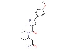 2-(1-{[3-(4-methoxyphenyl)-1H-pyrazol-5-yl]carbonyl}-2-piperidinyl)acetamide