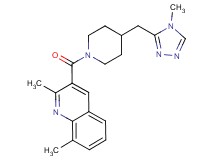 2,8-dimethyl-3-({4-[(4-methyl-4H-1,2,4-triazol-3-yl)methyl]-1-piperidinyl}carbonyl)quinoline hydrochloride