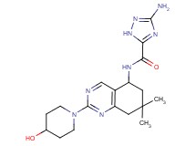 3-amino-N-[2-(4-hydroxypiperidin-1-yl)-7,7-dimethyl-5,6,7,8-tetrahydroquinazolin-5-yl]-1H-1,2,4-triazole-5-carboxamide