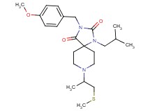 1-isobutyl-3-(4-methoxybenzyl)-8-[1-methyl-2-(methylthio)ethyl]-1,3,8-triazaspiro[4.5]decane-2,4-dione