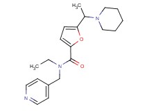 N-ethyl-5-(1-piperidin-1-ylethyl)-N-(pyridin-4-ylmethyl)-2-furamide