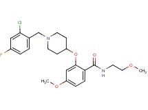 2-{[1-(2-chloro-4-fluorobenzyl)-4-piperidinyl]oxy}-4-methoxy-N-(2-methoxyethyl)benzamide