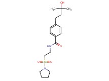 4-(3-hydroxy-3-methylbutyl)-N-[2-(1-pyrrolidinylsulfonyl)ethyl]benzamide