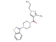 3-{4-[(3-methyl-1-propyl-1H-pyrazol-4-yl)carbonyl]-1-piperazinyl}-1,2-benzisothiazole