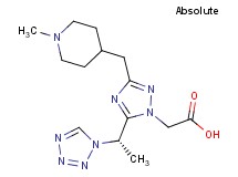 {3-[(1-methylpiperidin-4-yl)methyl]-5-[(1S)-1-(1H-tetrazol-1-yl)ethyl]-1H-1,2,4-triazol-1-yl}acetic acid