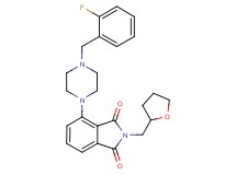4-[4-(2-fluorobenzyl)-1-piperazinyl]-2-(tetrahydro-2-furanylmethyl)-1H-isoindole-1,3(2H)-dione