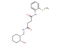 N-{[(1R*,2R*)-2-hydroxycyclohexyl]methyl}-N'-[2-(methylthio)phenyl]succinamide