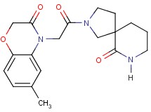 6-methyl-4-[2-oxo-2-(6-oxo-2,7-diazaspiro[4.5]dec-2-yl)ethyl]-2H-1,4-benzoxazin-3(4H)-one