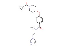 4-{[1-(cyclopropylcarbonyl)-4-piperidinyl]oxy}-N-[2-(1H-imidazol-1-yl)ethyl]-N-methylbenzamide