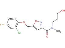 5-[(2-chloro-4-fluorophenoxy)methyl]-N-(3-hydroxypropyl)-N-methylisoxazole-3-carboxamide