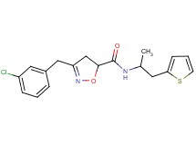 3-(3-chlorobenzyl)-N-[1-methyl-2-(2-thienyl)ethyl]-4,5-dihydro-5-isoxazolecarboxamide