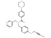 N-[4-(2-butyn-1-yloxy)benzyl]-4-(4-morpholinyl)-N-(3-pyridinylmethyl)benzamide