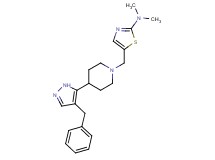 5-{[4-(4-benzyl-1H-pyrazol-5-yl)piperidin-1-yl]methyl}-N,N-dimethyl-1,3-thiazol-2-amine
