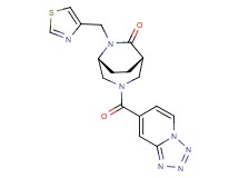 (1S*,5R*)-3-(tetrazolo[1,5-a]pyridin-7-ylcarbonyl)-6-(1,3-thiazol-4-ylmethyl)-3,6-diazabicyclo[3.2.2]nonan-7-one