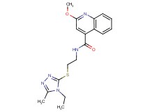 N-{2-[(4-ethyl-5-methyl-4H-1,2,4-triazol-3-yl)thio]ethyl}-2-methoxyquinoline-4-carboxamide