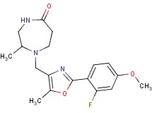 1-{[2-(2-fluoro-4-methoxyphenyl)-5-methyl-1,3-oxazol-4-yl]methyl}-2-methyl-1,4-diazepan-5-one