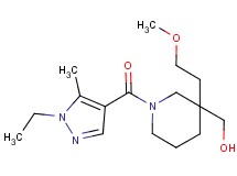 [1-[(1-ethyl-5-methyl-1H-pyrazol-4-yl)carbonyl]-3-(2-methoxyethyl)-3-piperidinyl]methanol