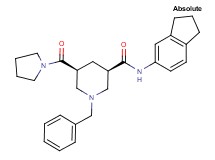 (3R,5S)-1-benzyl-N-(2,3-dihydro-1H-inden-5-yl)-5-(1-pyrrolidinylcarbonyl)-3-piperidinecarboxamide