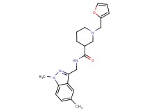 N-[(1,5-dimethyl-1H-indazol-3-yl)methyl]-1-(2-furylmethyl)-3-piperidinecarboxamide