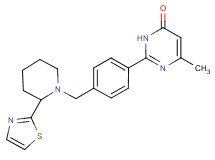 6-methyl-2-(4-{[2-(1,3-thiazol-2-yl)-1-piperidinyl]methyl}phenyl)-4(3H)-pyrimidinone