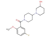 1'-(5-fluoro-2-methoxybenzoyl)-1,4'-bipiperidin-3-ol
