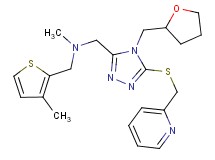 N-methyl-1-(3-methyl-2-thienyl)-N-{[5-[(2-pyridinylmethyl)thio]-4-(tetrahydro-2-furanylmethyl)-4H-1,2,4-triazol-3-yl]methyl}methanamine