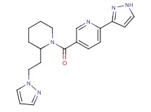 2-(1H-pyrazol-3-yl)-5-({2-[2-(1H-pyrazol-1-yl)ethyl]piperidin-1-yl}carbonyl)pyridine