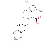 (6,7-dimethoxy-3,4-dihydroisoquinolin-2(1H)-yl)(1,3,5-trimethyl-1H-pyrazol-4-yl)acetic acid