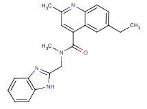 N-(1H-benzimidazol-2-ylmethyl)-6-ethyl-N,2-dimethyl-4-quinolinecarboxamide