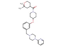 1-[3-({1-[(2,2-dimethyltetrahydro-2H-pyran-4-yl)carbonyl]-4-piperidinyl}oxy)benzyl]-4-(2-pyridinyl)piperazine