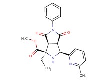 methyl (1R*,3S*,3aR*,6aS*)-1-ethyl-3-(6-methylpyridin-2-yl)-4,6-dioxo-5-phenyloctahydropyrrolo[3,4-c]pyrrole-1-carboxylate
