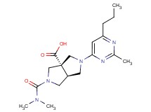 (3aS*,6aS*)-2-[(dimethylamino)carbonyl]-5-(2-methyl-6-propylpyrimidin-4-yl)hexahydropyrrolo[3,4-c]pyrrole-3a(1H)-carboxylic acid