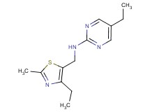 5-ethyl-N-[(4-ethyl-2-methyl-1,3-thiazol-5-yl)methyl]pyrimidin-2-amine